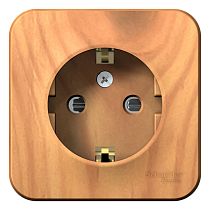 Blanca открытая установка с изолированной пластиной Ясень Розетка с заземлением со шторками 16А Systeme Electric (Schneider Electric)