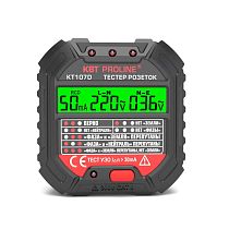 Тестер розеток и УЗО КТ 107D PROLINE КВТ Тестер розеток и УЗО КТ 107D PROLINE КВТ