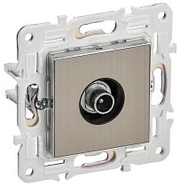 SKANDY Розетка TV проходная SK-A17N металл никель IEK