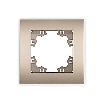 Рамка одноместная горизонтальная UNIVERSAL серия "Афина" шампань (еврослот)