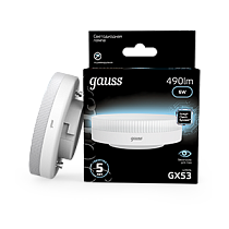 Лампа светодиодная Gauss GX53 6Вт 490lm 4100K Лампа светодиодная Gauss GX53 6Вт 490lm 4100K