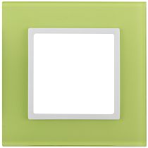 Рамка для выключателей и розеток одиночная ЭРА Elegance 14-5101-26 стекло лайм