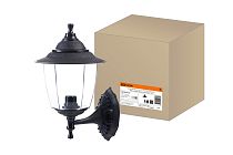 Светильник Прага Эл-11-71 60 Вт Е27 настенный вверх черный, прозрачный плафон  TDM