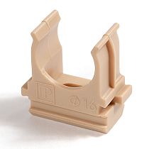 Крепёж-клипса для труб АБС-пластик сосна д16 (10шт/1000шт уп/кор) Промрукав