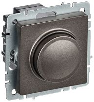 BRITE Светорегулятор поворотно-нажимной 600Вт СС10-1-0-БрТБ темная бронза  IEK BRITE Светорегулятор поворотно-нажимной 600Вт СС10-1-0-БрТБ темная бронза  IEK