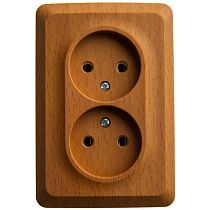 ЭТЮД открытая установка Бук Розетка двойная угловая без заземления 16А 250B Systeme Electric (Schneider Electric)