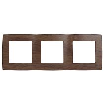 Рамка для выключателей и розеток тройная ЭРА 12 12-5003-10 пластик венге