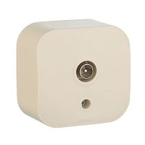 QUTEO Розетка для открытой установки TV тип звезда слоновая кость QUTEO Розетка для открытой установки TV тип звезда слоновая кость