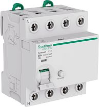 Systeme9 Выключатель дифференциального тока (ВДТ) 25A 4P 300мА Тип-A 400В Systeme Electric