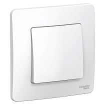 Blanca скрытая установка Белый Переключатель 1клавишный , 10А Systeme Electric (Schneider Electric)