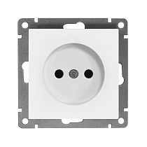 Розетка одноместная UNIVERSAL серия "Афина" без заземления, скрытой установки, 16А, 220В, белая (еврослот)