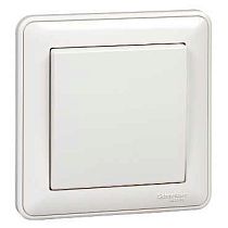 Wessen 59 Белый Переключатель 1 клавишный  10АХ, (в сборе с рамкой) Systeme Electric (Schneider Electric)