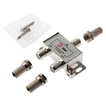 Делитель ТВ ЭРА  D-F-04 2 ответвления под F разъём в комплекте 3 F разъёма 5-1000 МГц Делитель ТВ ЭРА  D-F-04 2 ответвления под F разъём в комплекте 3 F разъёма 5-1000 МГц