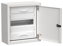 TITAN 5 Корпус металлический ЩРн-12 (1х12) 335х310х140мм IP31 белый (одна дверь) IEK