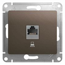 Glossa Шоколад Розетка компьютерная RJ45 кат.5E Systeme Electric (Schneider Electric) Glossa Шоколад Розетка компьютерная RJ45 кат.5E Systeme Electric (Schneider Electric)