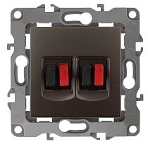 Розетка ЭРА 12 12-3112-13 бронза аудио двойная стерео