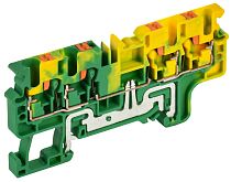 Колодка клеммная CP-MC-PEN заземляющая 4 вывода 2,5мм2 желто-зеленая  IEK