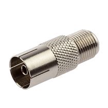 Переходник ЭРА Simple RS-A02-1 гнездо F-гнездо TV 1 шт Переходник ЭРА Simple RS-A02-1 гнездо F-гнездо TV 1 шт