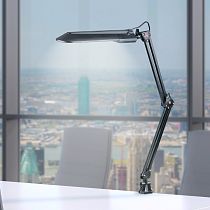 Настольный светильник ЭРА NL-201-G23-11W-BK на струбцине,черный