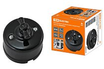 Выключатель фарфоровый поворотный с ручкой (бантик) 10А черный «Болонь»  TDM