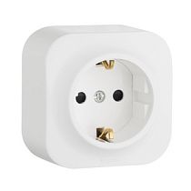Розетка Legrand Quteo 782211 белый одинарная с заземлением Legrand