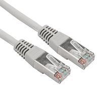 Шнур коммутационный, патч-корд F/UTP RJ45-RJ45, CAT 5e, LSZH, серый, 3м REXANT