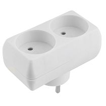 Сетевой разветвитель General GTS-F-2-16, 16А, 2 места, плоский, без заземления