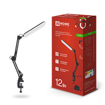 Светильник наст сд PLUS ССC-05Ч 12Вт 6500К 500Лм, USB, с адаптером, на струб ЧЕРНЫЙ IN HOME