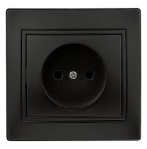 Розетка ЭРА Intro Plano 1-201-05 16А 250В антрацит без заземления