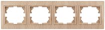 Рамка для розеток и выключателей на 4 поста Intro Plano 1-504-11 сосна