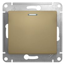 Glossa Титан Выключатель 1 клавишный  с подсветкой  сх.1а, 10АХ Systeme Electric (Schneider Electric)