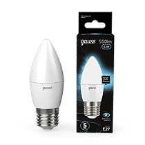 Лампа светодиодная Gauss Свеча E27 6,5Вт 550lm 4100К