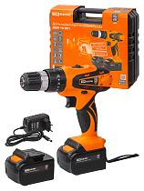 Дрель-шуруповерт акк. ДША-18-ЛК1 18 В, 2 А*ч Li-Ion 2 шт, 32 Нм, 0-1400 об/мин, кейс, "Рубин"  TDM