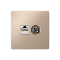 ArtGallery Песочный Розетка двойная ТВ + компьютерная RJ45, кат. 5Е Systeme Electric (Schneider Electric)