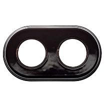 Рамка 2-х постовая, керамика, цвет коричневый Bironi