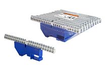 Шина "N" нулевая с изолятором на DIN-рейку 6x9мм стойка бол. 24 группы никелированная  TDM Шина "N" нулевая с изолятором на DIN-рейку 6x9мм стойка бол. 24 группы никелированная  TDM