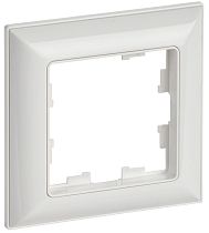 Рамка BRITE одноместная РУ-1-Бр белый/белый  IEK