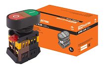 Кнопка APВВ-22N "I-O" d22мм неон/230В 1з+1р  TDM