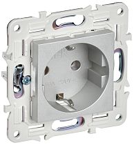 SKANDY Розетка с заземлением без защитных шторок 16А SK-R05S серебряный IEK