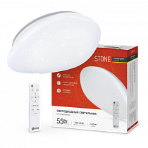 Светильник светодиодный COMFORT STONE 55Вт 230В 3000-6500K 4400Лм 430x100 с пультом ДУ IN HOME Светильник светодиодный COMFORT STONE 55Вт 230В 3000-6500K 4400Лм 430x100 с пультом ДУ IN HOME