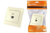 Розетка телефонная RJ11 сл. кость "Лама"  TDM Розетка телефонная RJ11 сл. кость "Лама"  TDM