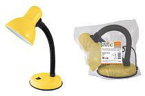Светильник настольный на основании 40Вт, E27, желтый, (мягкая упак.) Народный TDM