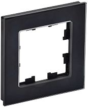 BRITE Рамка одноместная РУ-1-2-БрЧ стекло черный IEK BRITE Рамка одноместная РУ-1-2-БрЧ стекло черный IEK
