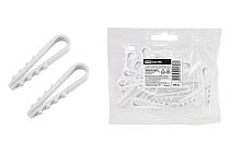 Дюбель-хомут ДХК-10 для круглого кабеля 5-10мм нейлон белый (100шт)  TDM