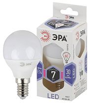 Лампа светодиодная ЭРА STD LED P45-7W-860-E14 шар холодный дневной свет