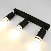 Спот на основании GWL-3GU10-M-IP20 Тройной Черный С боковым рассеивателем Башня