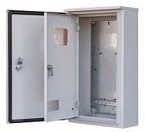 Корпус металлический учетный навесной 520х310х150, 3-фазный, 2 дверцы,9 модулей IP54 DEKraft