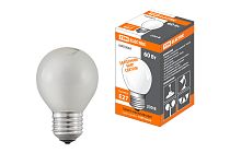 Лампа накаливания "Шар матовый" 60 Вт-230 В-Е27  TDM