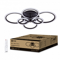 Светильник светодиодный ELEGANT BLISS-120B 120Вт 230В 3000-4000-6500K 8400Лм 780х550х130мм c пультом ДУ черный IN HOME