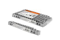 Шина "N" нулевая 6х9мм 12/2 (12 групп/крепеж по краям) никелированная инд. стикер  TDM